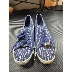 Bebe Women’s Daylin, Lace-Up Sneakers-Blue, Size 8M.
